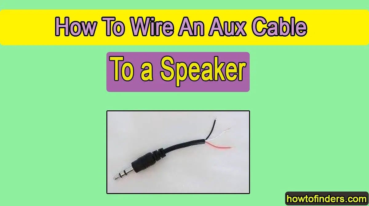 Wire An Aux Cable To a Speaker